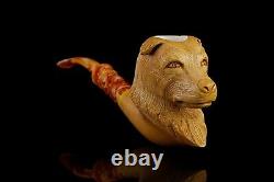 Dog Figure Pipe By Ege Block Meerschaum-new-hand Carved-from Turkey W Case#1149