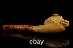 Dog Figure Pipe By Ege Block Meerschaum-new-hand Carved-from Turkey W Case#1149