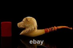 Dog Figure Pipe By Ege Block Meerschaum-new-hand Carved-from Turkey W Case#1149