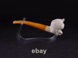Doggy style extream art meerschaum pipe, block meerschaum, smoking pipe