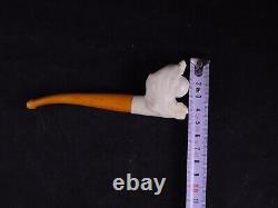 Doggy style extream art meerschaum pipe, block meerschaum, smoking pipe
