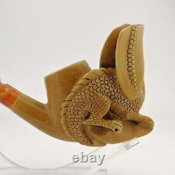 Dragon Block Meerschaum Pipe, With Case, Unique Meerschaum Pipes