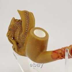 Dragon Block Meerschaum Pipe, With Case, Unique Meerschaum Pipes