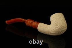 Dragon Embossed Block Meerschaum Pipe with fitted case 14085