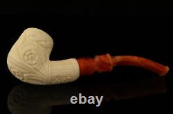 Dragon Embossed Block Meerschaum Pipe with fitted case 14085