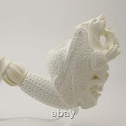 Dragon Skull Meerschaum Pipe, Block Meerschaum, With Case, Unique Meerschaum Pipes
