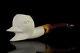 Duck Head Block Meerschaum Pipe Hand Carved Smoking Tobacco W Case Md-151