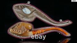 Dunhill Head PIPE-BLOCK MEERSCHAUM-NEW-HANDCARVED Custom Fitted Case1333