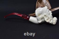 Dunhill Head PIPE-BLOCK MEERSCHAUM-NEW-HANDCARVED- W Case Tamper#379