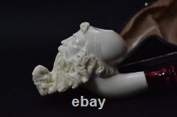 Dunhill Head PIPE-BLOCK MEERSCHAUM-NEW-HANDCARVED- W Case Tamper#379