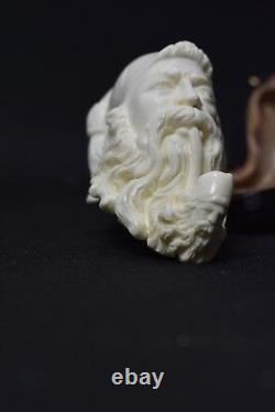 Dunhill Head PIPE-BLOCK MEERSCHAUM-NEW-HANDCARVED- W Case Tamper#379