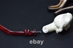 Dunhill Head PIPE-BLOCK MEERSCHAUM-NEW-HANDCARVED- W Case Tamper#379