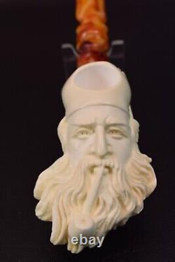Dunhill Head PIPE-BLOCK MEERSCHAUM-NEW-HANDCARVED- With Fitted Case#196