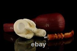 EGE Ornate Claw Pipe Block Meerschaum-handmade NEW W CASE#412 E Pluribus Unum