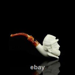 EGE Southern Civil War Soldier Pipe New Block Meerschaum W Case#319