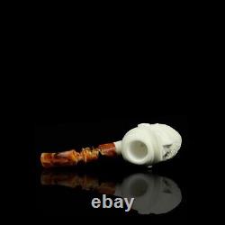 EGE Southern Civil War Soldier Pipe New Block Meerschaum W Case#319