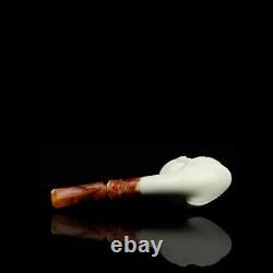 EGE Southern Civil War Soldier Pipe New Block Meerschaum W Case#319