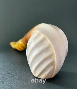 EPIC Swirled Spiral Bent Billiard Block Meerschaum Pipe with Case and NICE COLOR