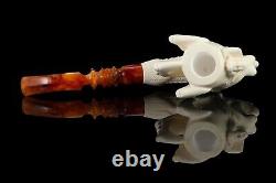 Eagle Claw Holds Nude Lady Pipe By Ali block Meerschaum New Handmade W Case#658