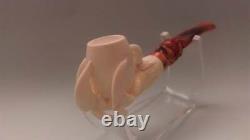 Eagle Claw Meerschaum Pipe best Block Meerschaum Pfeife unsmoked pipe with case