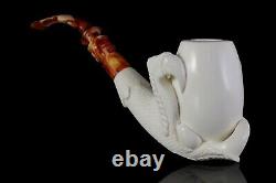 Eagle? Claw Pipe-block Meerschaum Handmade W Case&Tamper#194 New By Ali
