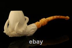 Eagle's Claw Block Meerschaum Pipe with custom CASE 12728