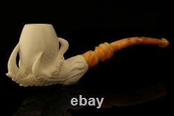 Eagle's Claw Block Meerschaum Pipe with custom CASE 12728