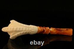Eagle's Claw Block Meerschaum Pipe with custom case 13568