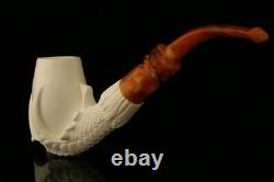 Eagle's Claw Hand Carved BLOCK Meerschaum Pipe with CASE 10415