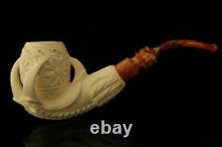 Eagle's Claw Hand Carved Block Meerschaum Pipe by Emin Brothers in case 9828