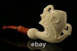 Eagle's Claw Hand Carved Block Meerschaum Pipe by Kenan with CASE 9906