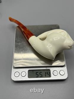 Easter Bunny Figure Pipe block Meerschaum Handmade New Custom Made Case#49