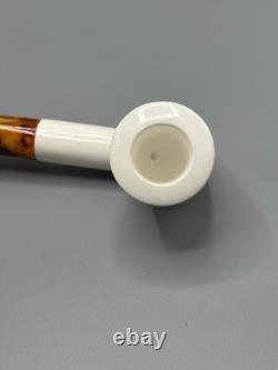 Ege Lattice Tall Chimney Pipe New Handmade block Meerschaum W Case#255