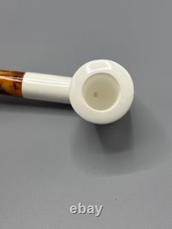 Ege Lattice Tall Chimney Pipe New Handmade block Meerschaum W Case#255