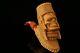 Egyptian Skull Hand Carved Block Meerschaum Pipe With Custom Case 11881