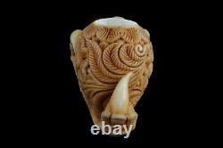 Elaborately Carved Claw Holding Egg Pipe Block Meerschaum-NEW With Case#210