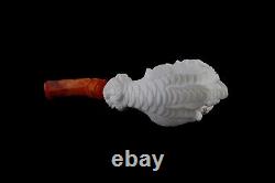 Elaborately Claw Holds Skull Pipe Block Meerschaum-NEW With Case#1029