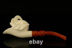 Elephant Block Meerschaum Pipe with custom CASE 12324