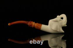 Elephant Block Meerschaum Pipe with custom case M1595