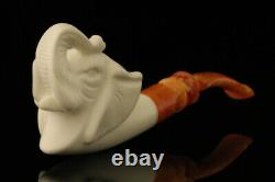 Elephant Block Meerschaum Pipe with custom case M1595