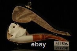 Elephant Block Meerschaum Pipe with custom case M1595