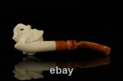 Elephant Block Meerschaum Pipe with custom case M1595