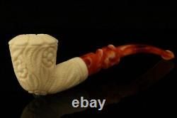 Embossed Dublin Block Meerschaum Pipe with custom CASE 11991