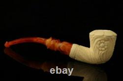 Embossed Dublin Block Meerschaum Pipe with custom CASE 11991