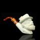 Erdogan Ege Fisherman Figure Pipe New Block Meerschaum W Case#611