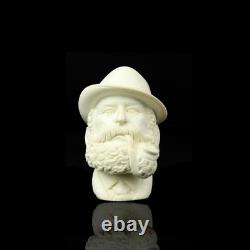 Erdogan Ege Fisherman Figure Pipe New Block Meerschaum W Case#611