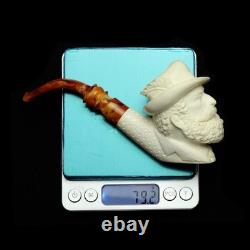 Erdogan Ege Fisherman Figure Pipe New Block Meerschaum W Case#611