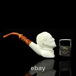 Erdogan Ege GOD FATHER Figure Pipe New Block Meerschaum W Case#987