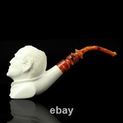 Erdogan Ege GOD FATHER Figure Pipe New Block Meerschaum W Case#987
