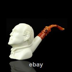 Erdogan Ege GOD FATHER Figure Pipe New Block Meerschaum W Case#987